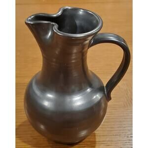 Vtg PRINKNASH Hand Made Pottery Gunmetal Gray 6” Creamer Pitcher Jug England